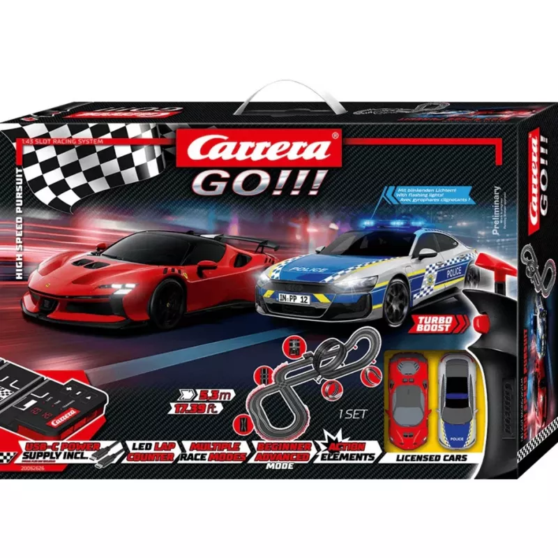 Carrera GO!!! High Speed Pursuit elektrická súprava autodráhy