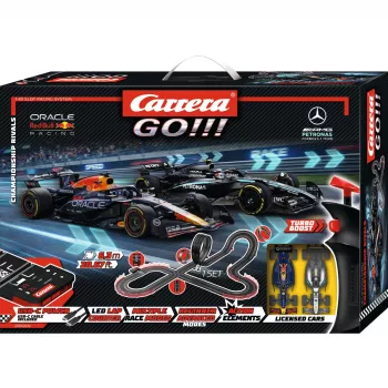 Carrera GO!!! Championship Rivals elektrická súprava autodráhy mierka 1:43, dráha 5,3 m, Red Bull vs. Mercedes F1