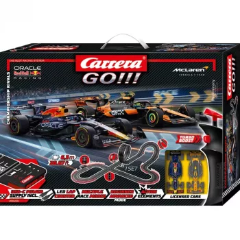 Carrera GO!!! Championship Rivals elektrická súprava autodráhy mierka 1:43, dráha 5,3 m, Red Bull vs. Mercedes F1