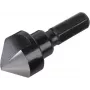 Wolfcraft 2584000 sada kužeľových záhlbníkov 3-dielna 12/16/19 mm nástrojová oceľ 1/4 palca šesťhranná stopka