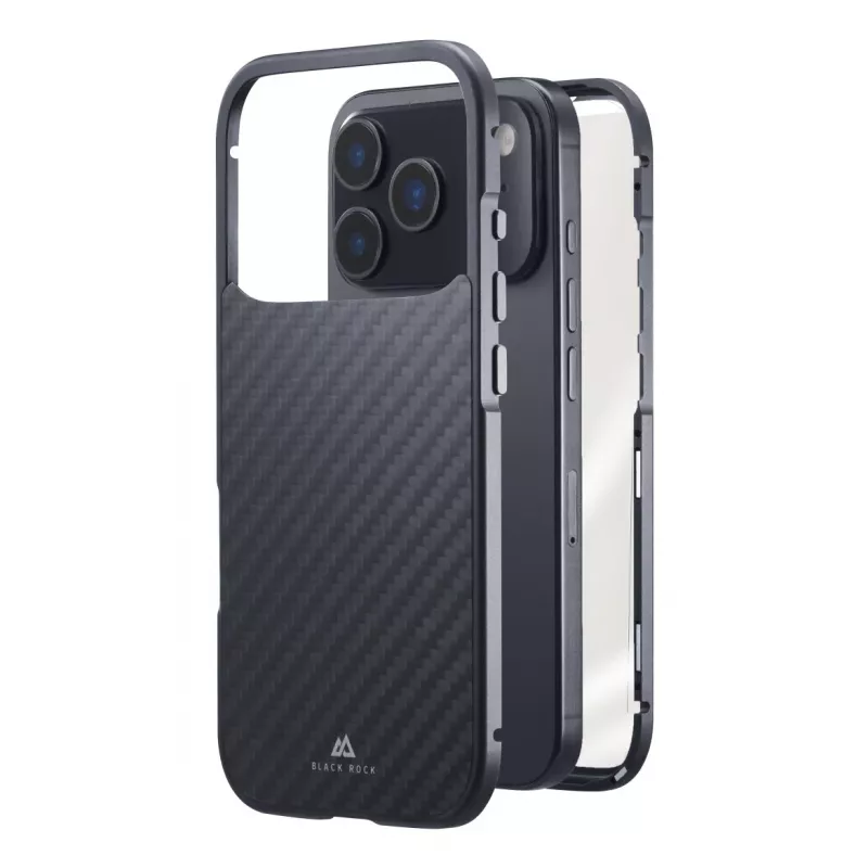 Black Rock kryt 360° sklo pre Apple iPhone 17 Pro pravý karbón 00080399