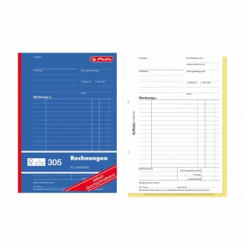 Herlitz fakturačné formulárové knihy A5 2-dielne samoprepisovacie, balenie 4 ks 300003799