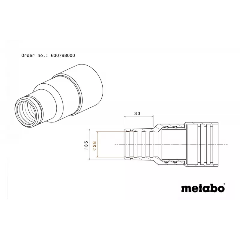 Metabo 630798000 spojovacia objímka Standard Ø28/35 mm