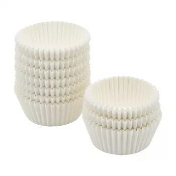 FACKELMANN 21615 formičky na muffiny a cupcakes, nepremokavý pečiaci papier, biela, priemer 5,0 cm, 250 ks
