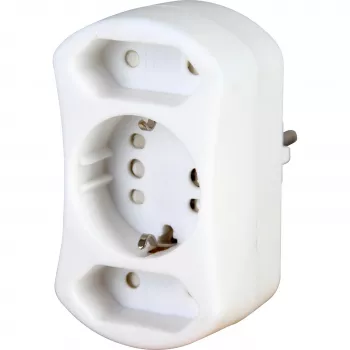 HEINRICH KOPP DUOversal Schuko na Euro konektor samec adaptér, typ F na typ C, 250 V, 2,5 A, biela 179602001