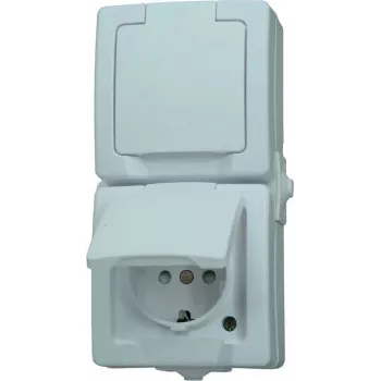 HEINRICH KOPP Paris Schuko zásuvka 1-násobná čistobiela podomietková 16A 250V IP20 detská poistka 136902009