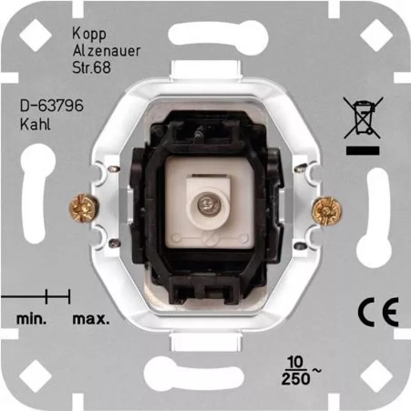 Kopp Tlačidlový vklad HK05/HK07 hliník 504700000