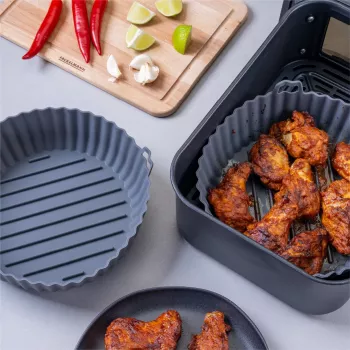 Fackelmann Silikónová vložka do fritézy s horúcim vzduchom 22,5 cm sivá 45103