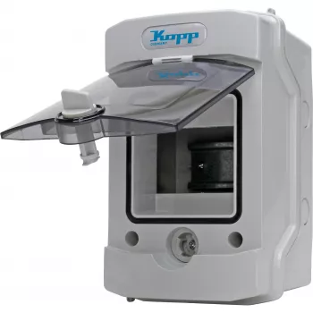 HEINRICH KOPP 353844003 rozvodová krabica, IP54, 7 káblových vstupov, sivá