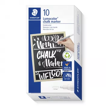 STAEDTLER 344-0 Lumocolor kriedový marker biely