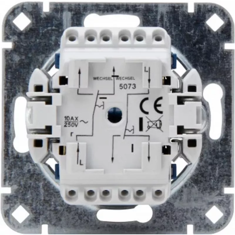 HEINRICH KOPP 507300001 podomietkový striedavý vypínač/modul striedavého vypínača, 250V, 10AX, hliník