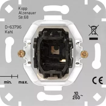 HEINRICH KOPP modul tlačidla pre HK05/HK07, hliník, 1-pólový, 250V AC, 10A 504400001