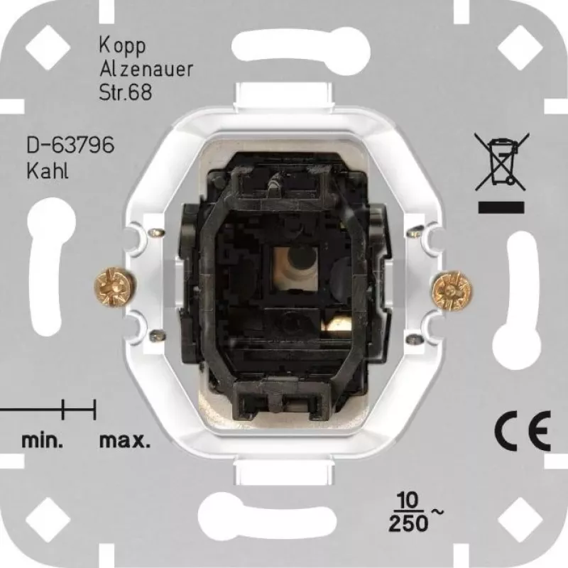 HEINRICH KOPP modul tlačidla pre HK05/HK07, hliník, 1-pólový, 250V AC, 10A 504400001