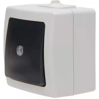 Kopp 566356003 vypínač svetla, termoplast, čierno-sivý