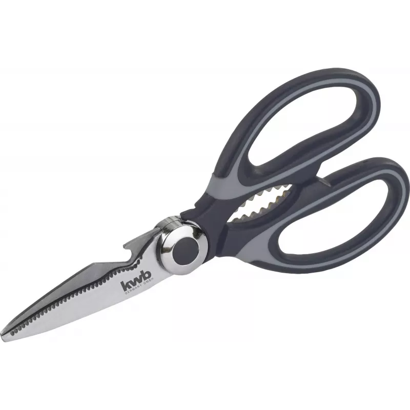 kwb 020721 Kuchynské nožnice, čepele z ušľachtilej ocele, 210 mm, čierne
