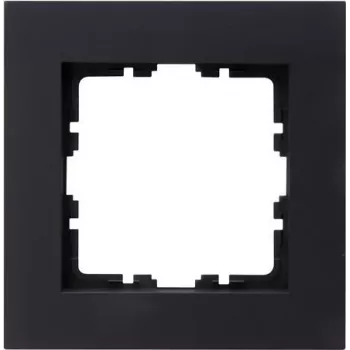 HEINRICH KOPP HK07 PURE 1-násobný krycí rám, antracit, 86x86x9,5mm, IP20, svorkové upevnenie 406815004