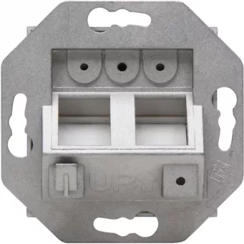 HEINRICH KOPP HK07 Keystone nástenná doska s krytom, IP44, 2-port, čierna 953850004