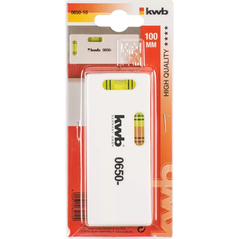kwb 065010 mini vodováha 100 mm magnetická hliníková