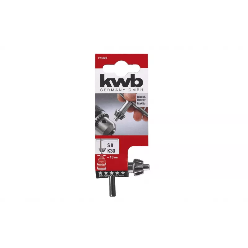KWB kľúč skľučovadla pre ozubené skľučovadlo, JACOBS ozubenie, S8 K30, 273820