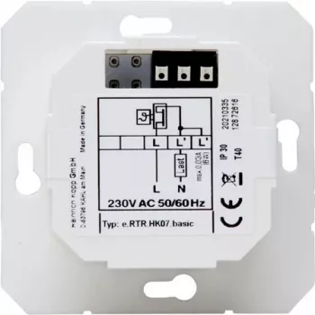 HEINRICH KOPP HK07 Basic elektronický priestorový termostat, 230V, 50Hz, 0°C až 40°C, IP20, čistobiela 296529003