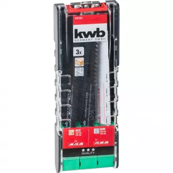 kwb 109183 sada čepelí do šabľovej píly, 3-dielna, drevo a kov