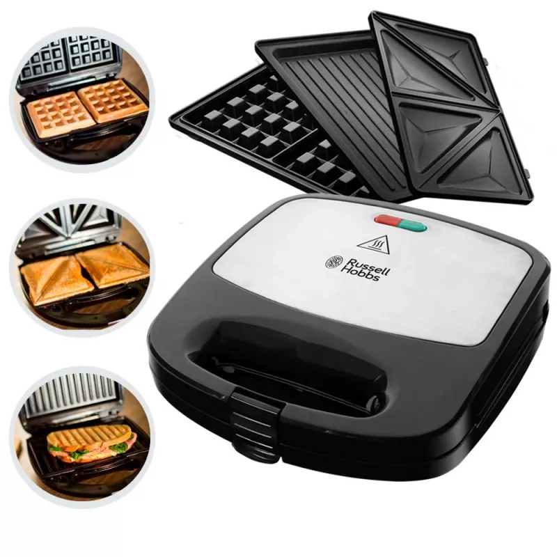 Russell Hobbs Creations 3-in-1 Sendvičovač, čierna/nehrdzavejúca oceľ