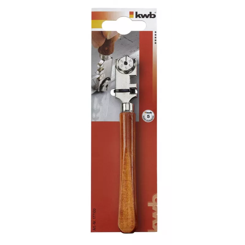 kwb 177100 Rezač skla s hrotom z tvrdokovu s drevenou rukoväťou, 185 mm