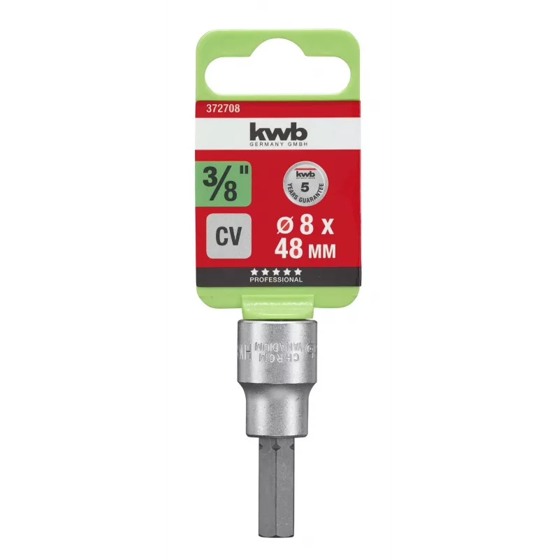 kwb 372708 Vonkajší šesťhranný nástrčný bit 8 mm 3/8 palcový pohon