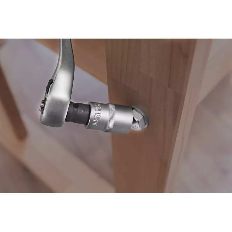 KWB 371600 Adaptér nástrčného kľúča 1/4 palca šesťhranný na 1/2 palca štvorhranný náhon chróm-vanádiový