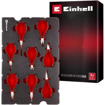 Einhell 370523 E-Case vložka do náradia – 8-dielna sada presných klieští pre E-Case S-F