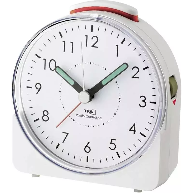 TFA DOSTMANN 60.1508.02 Sunrise budík so svetlom s FM rádiom, viacfarebná LED, dvojitý alarm, USB nabíjací konektor, biely