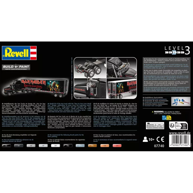 Revell 07740 Tour Truck “Iron Maiden”, stavebnica 1:32, úroveň 3, 102 dielov