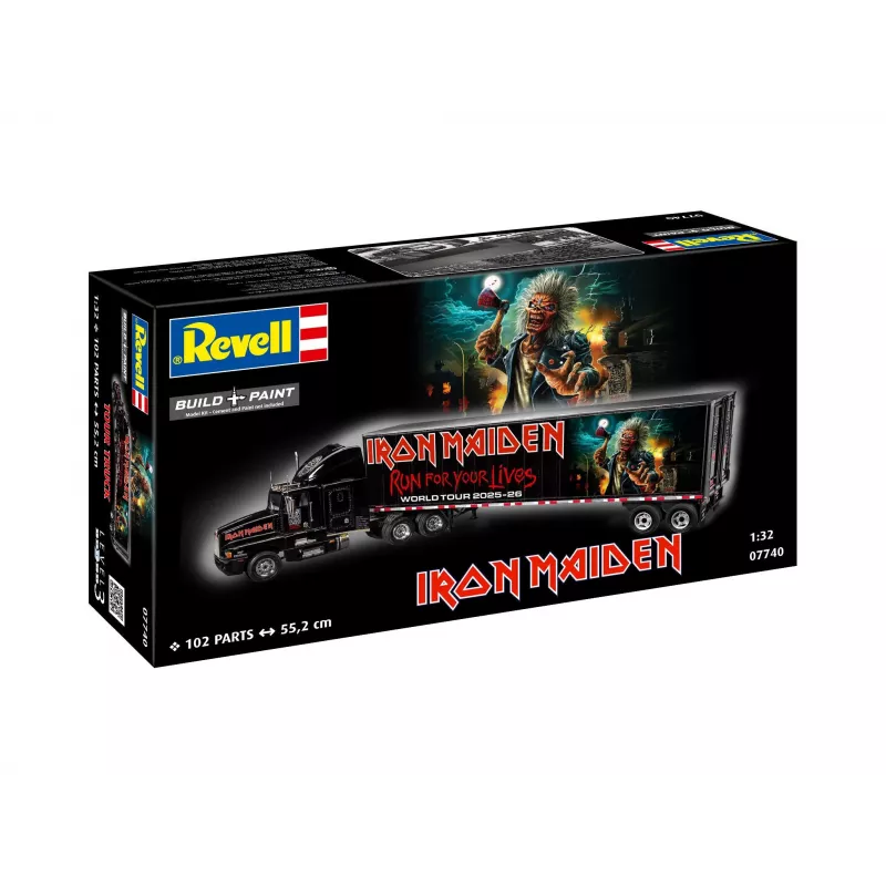 Revell 07740 Tour Truck “Iron Maiden”, stavebnica 1:32, úroveň 3, 102 dielov