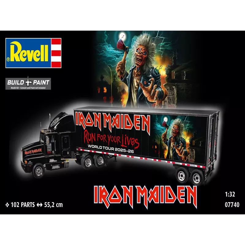 Revell 07740 Tour Truck “Iron Maiden”, stavebnica 1:32, úroveň 3, 102 dielov