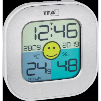 TFA Dostmann FUN vnútorný elektronický hygrometer strieborný 30.5050.54