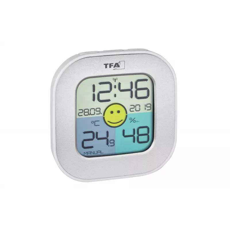 TFA Dostmann FUN vnútorný elektronický hygrometer strieborný 30.5050.54