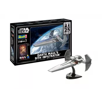 Revell 05638 Darth Maulov Sith Infiltrator 1:100 mierka stavebnica darčeková sada - Star Wars Episode I 25. výročné vydanie