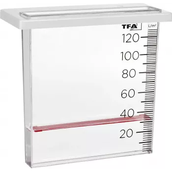 TFA Dostmann 47.1014 Zrážkomer 120 mm transparentná/biela