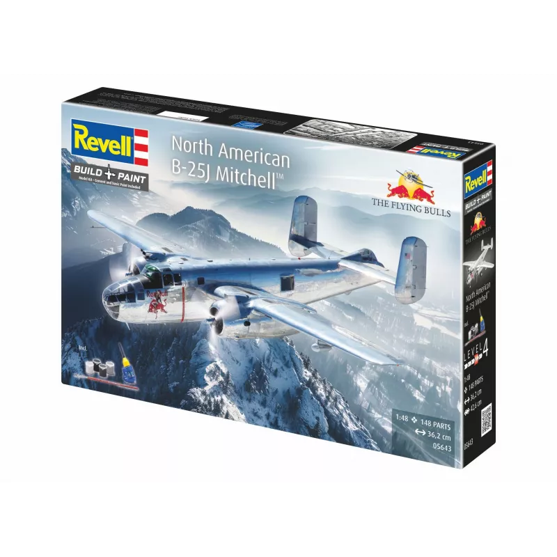 Revell 05643 Flying B-25J Mitchell Modelárska stavebnica lietadla, 1:48