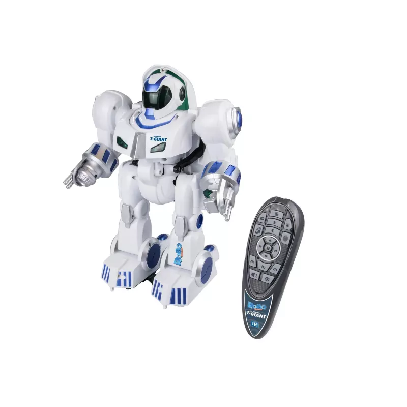 Revell Control T-Giant RC robot - 2,4 GHz, strelec penových diskov, LED efekty, biela/sivá/oranžová 24700