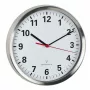 TFA Dostmann 60.3529.02 Rádiové nástenné hodiny 220 mm hliníkové, plynulý sekundový ručička