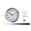 TFA Dostmann 60.3529.02 Rádiové nástenné hodiny 220 mm hliníkové, plynulý sekundový ručička