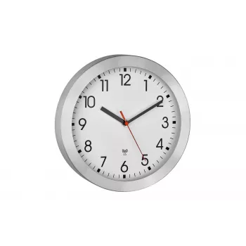 TFA Dostmann 60.3546.02 Rádiové nástenné hodiny 25 cm brúsený hliník
