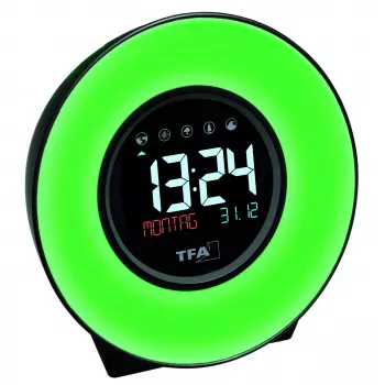 TFA Dostmann 60.2023.02 Kvarzový budík biely