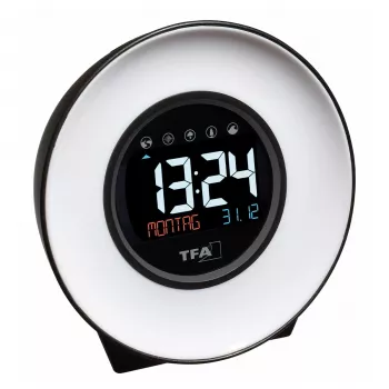 TFA Dostmann 60.2023.02 Kvarzový budík biely