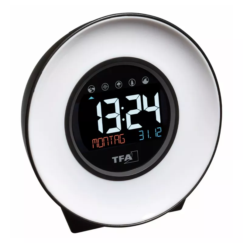 TFA Dostmann 60.2023.02 Kvarzový budík biely