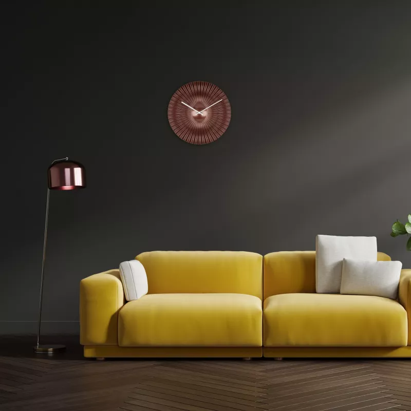 TFA Dostmann 60.3520.51 Rádiové nástenné hodiny 330 mm medené