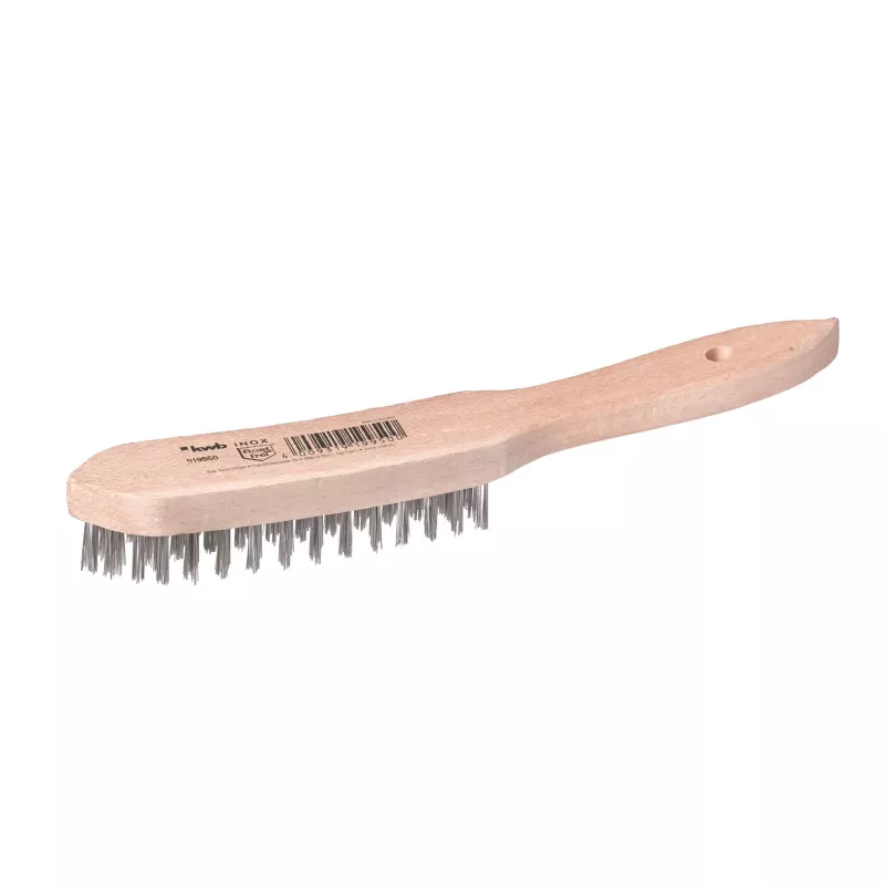 kwb 919950 Ručná drôtená kefa so 4-radovými oceľovými štetinami, 255 mm