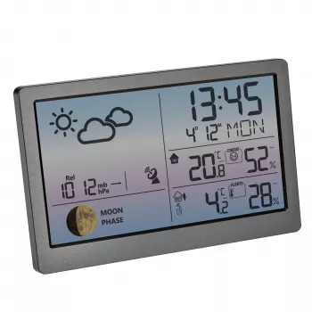 TFA Dostmann LUNA SKY 35.1169.10 rádiová meteostanica s 12-hodinovou predpoveďou, fáza mesiaca, podporuje až 3 senzory