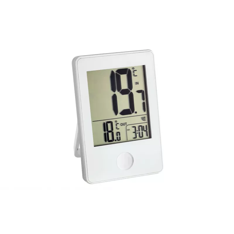TFA Dostmann rádiový teplomer s hodinami, biela (30-3051-02)